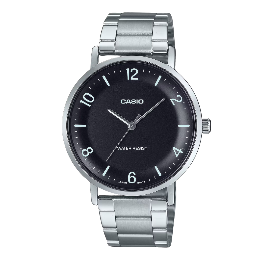 Casio Black Dial Gents Watch - MTP-VT03D-1BDF
