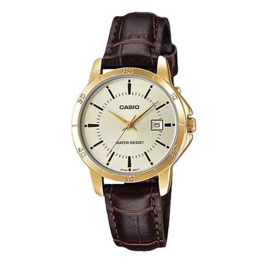 Casio Gold Dial Ladies Watch - LTP-V004GL-9AUDF
