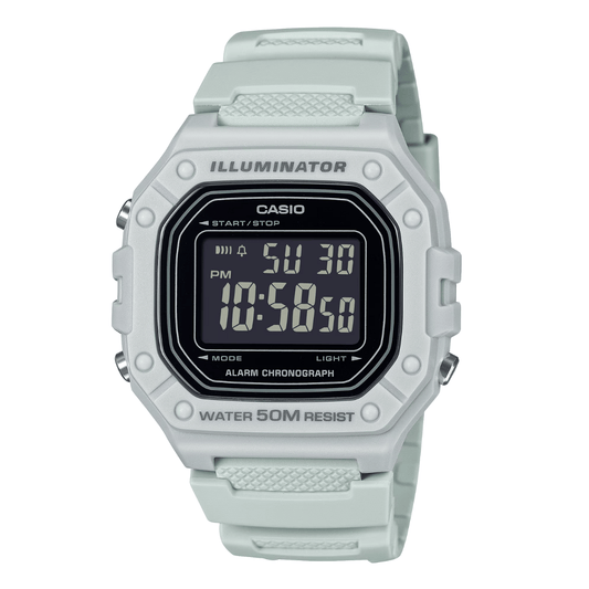 Casio Illuminator Black Dial Gents Watch - W-218H-8BVDF