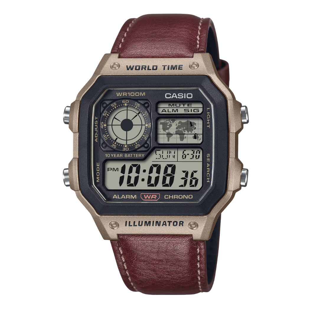 Casio Illuminator Black Dial Gents Watch - AE-1200WHL-5AVDF