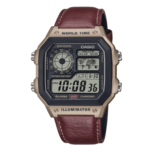 Casio Illuminator Black Dial Gents Watch - AE-1200WHL-5AVDF
