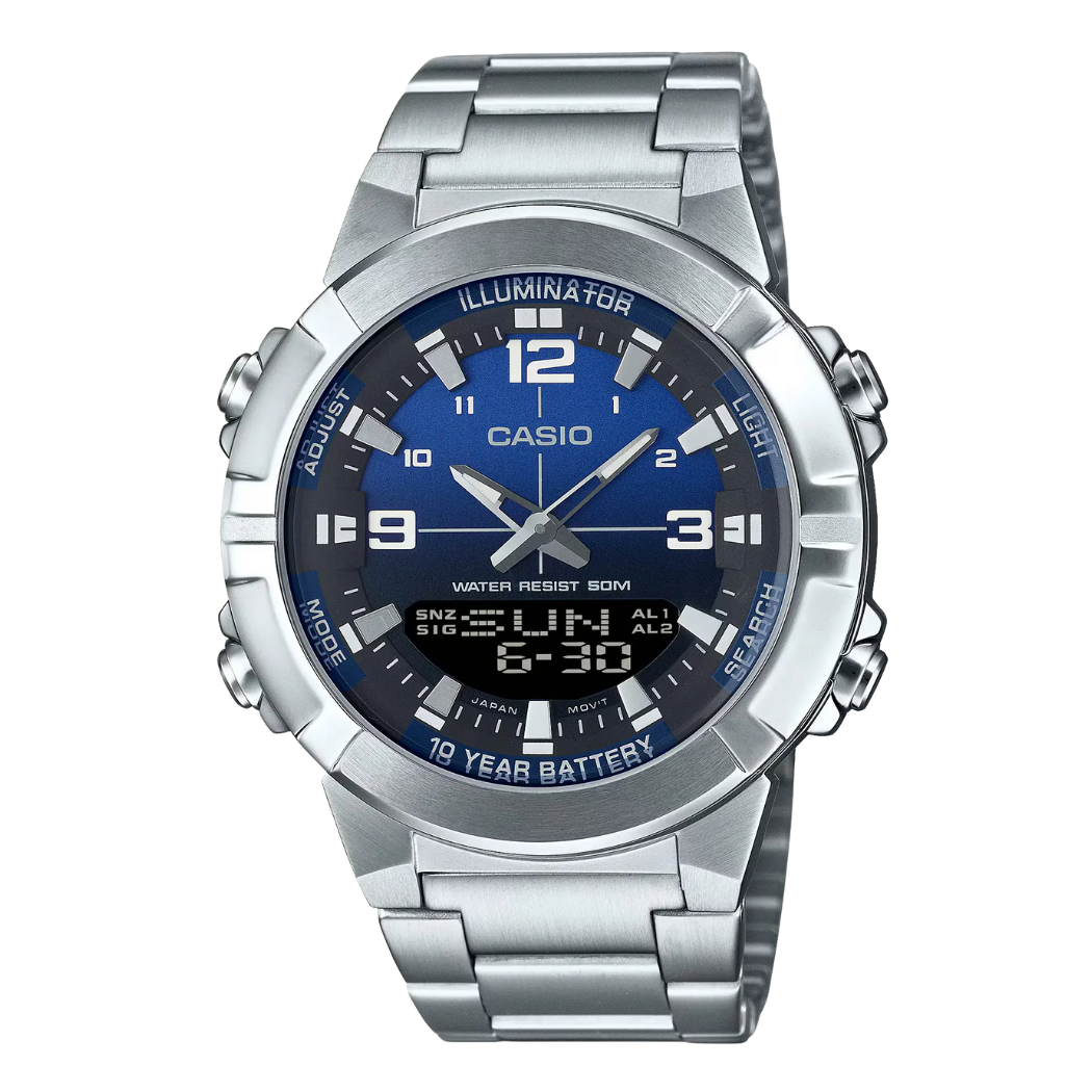 Casio Blue Dial Gents Watch - AMW-870DA-2A1VDF