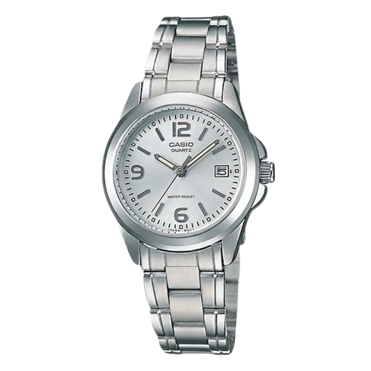 Casio Silver Dial Ladies Watch - LTP-1215A-7ADF