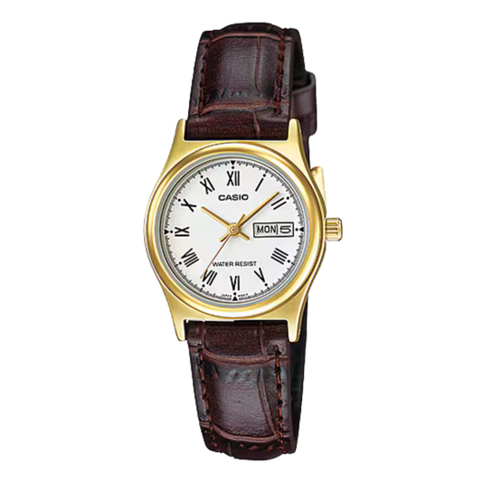 Casio White Dial Ladies Watch - LTP-V006GL-7BUDF