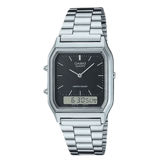 Casio Vintage Black Dial Ladies Watch - AQ-230A-1DMQ