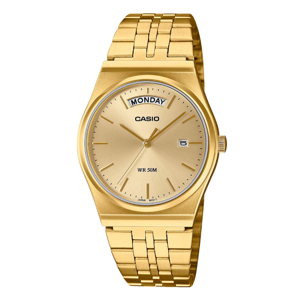 Casio Gold Dial Gents Watch - MTP-B146G-9AVDF