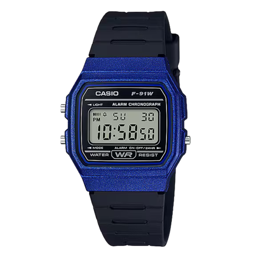 Casio Black Dial Gents Watch - F-91WM-2ADF