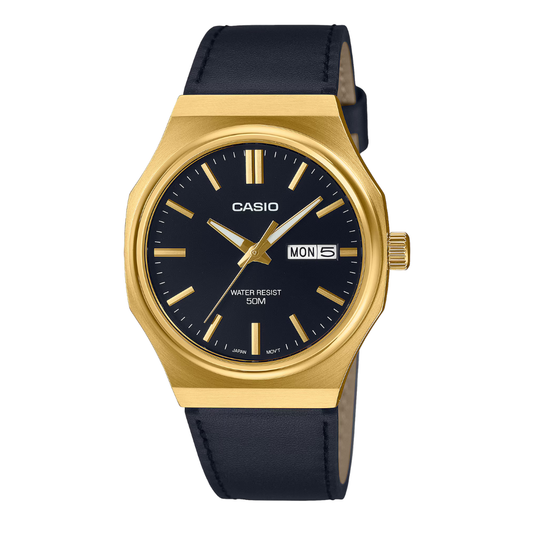 Casio Black Dial Gents Watch - MTP-E735GL-1AVDF