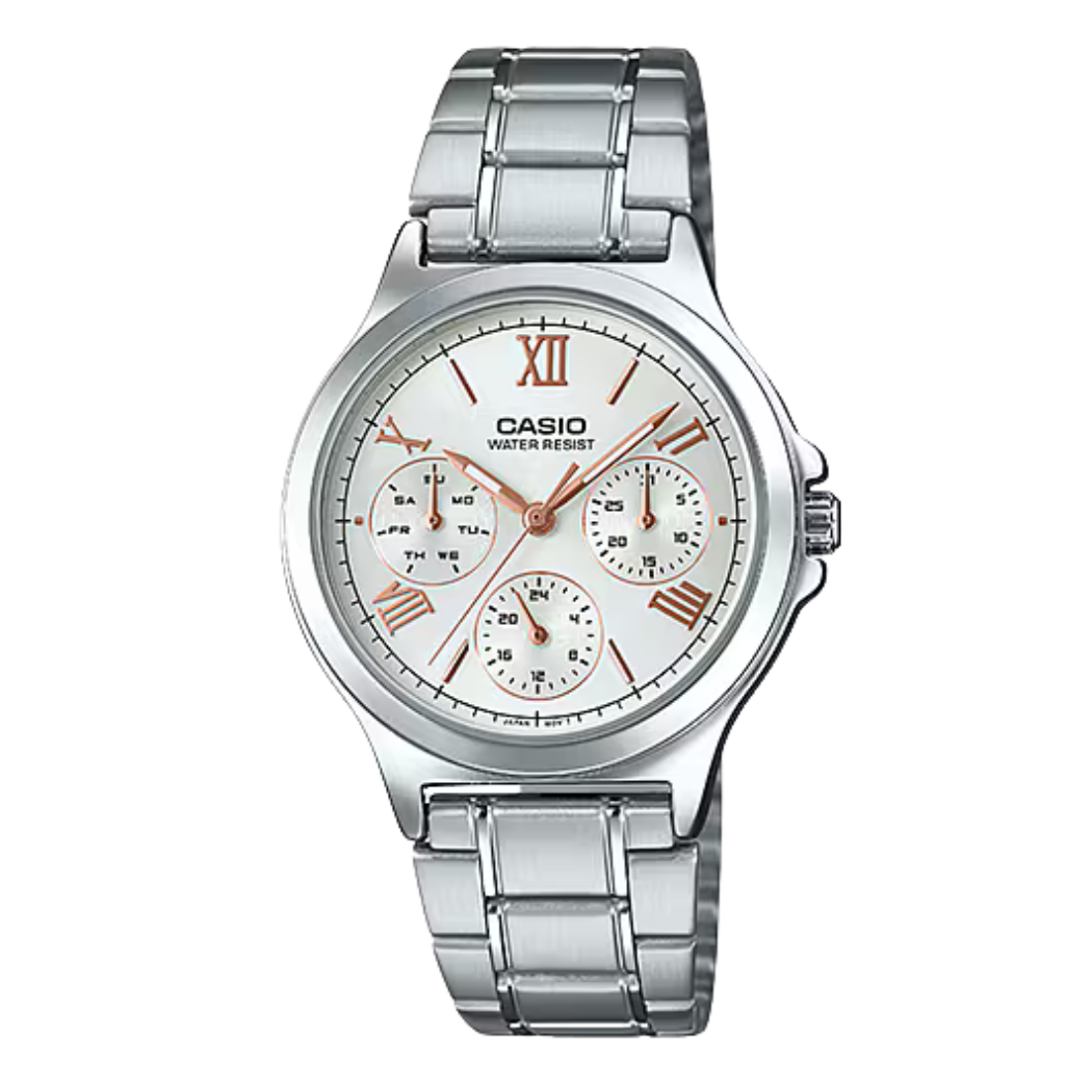 Casio White Dial Ladies Watch - LTP-V300D-7A2UDF