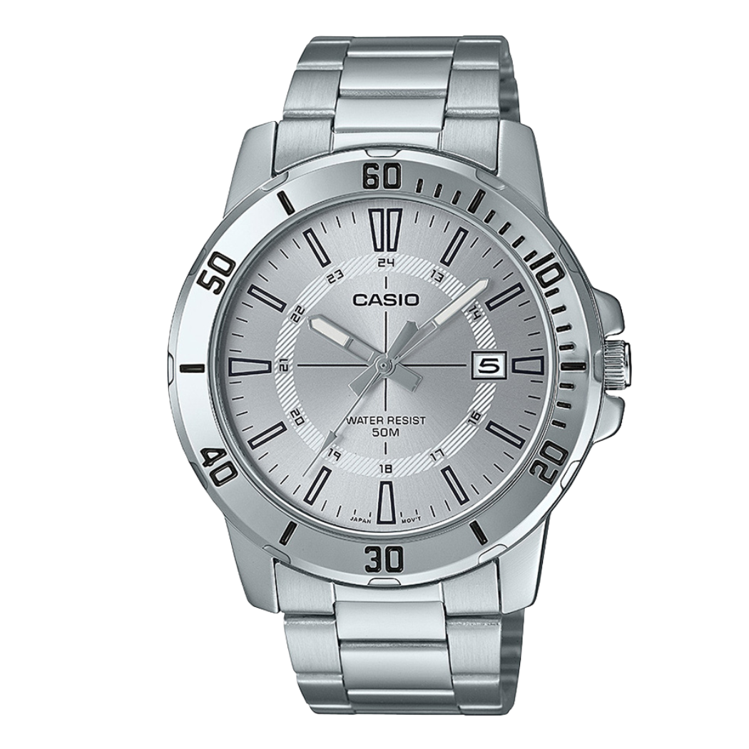 Casio Silver Dial Gents Watch - MTP-VD01D-7CVUDF