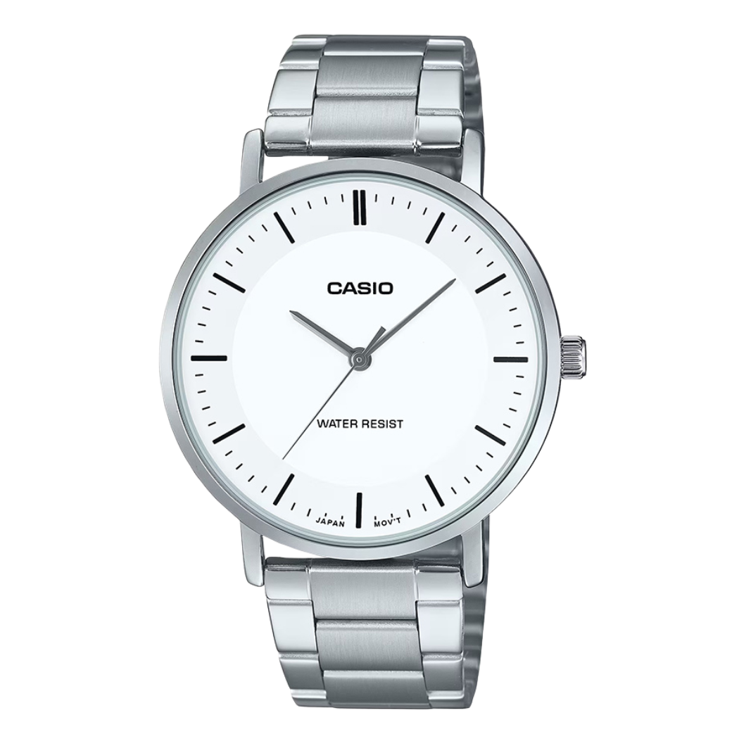 Casio White Dial Gents Watch - MTP-VT04D-7EDF
