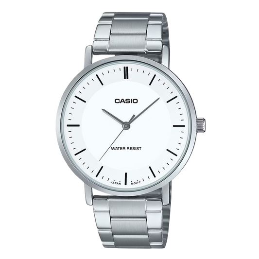 Casio White Dial Gents Watch - MTP-VT04D-7EDF