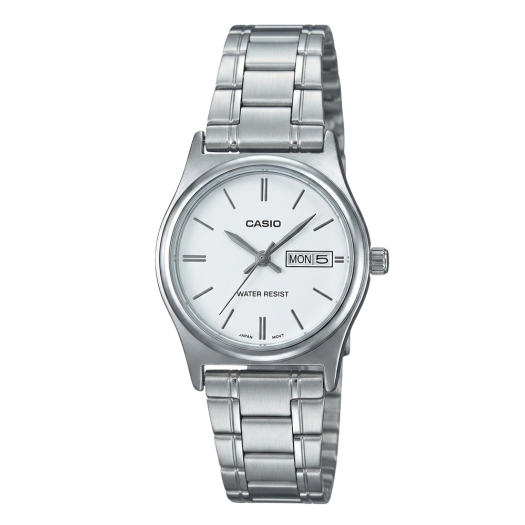 Casio White Dial Ladies Watch - LTP-V006D-7B2UDF