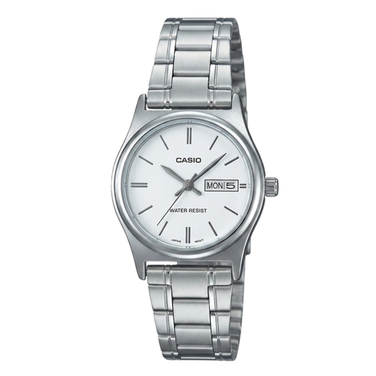 Casio White Dial Ladies Watch - LTP-V006D-7B2UDF
