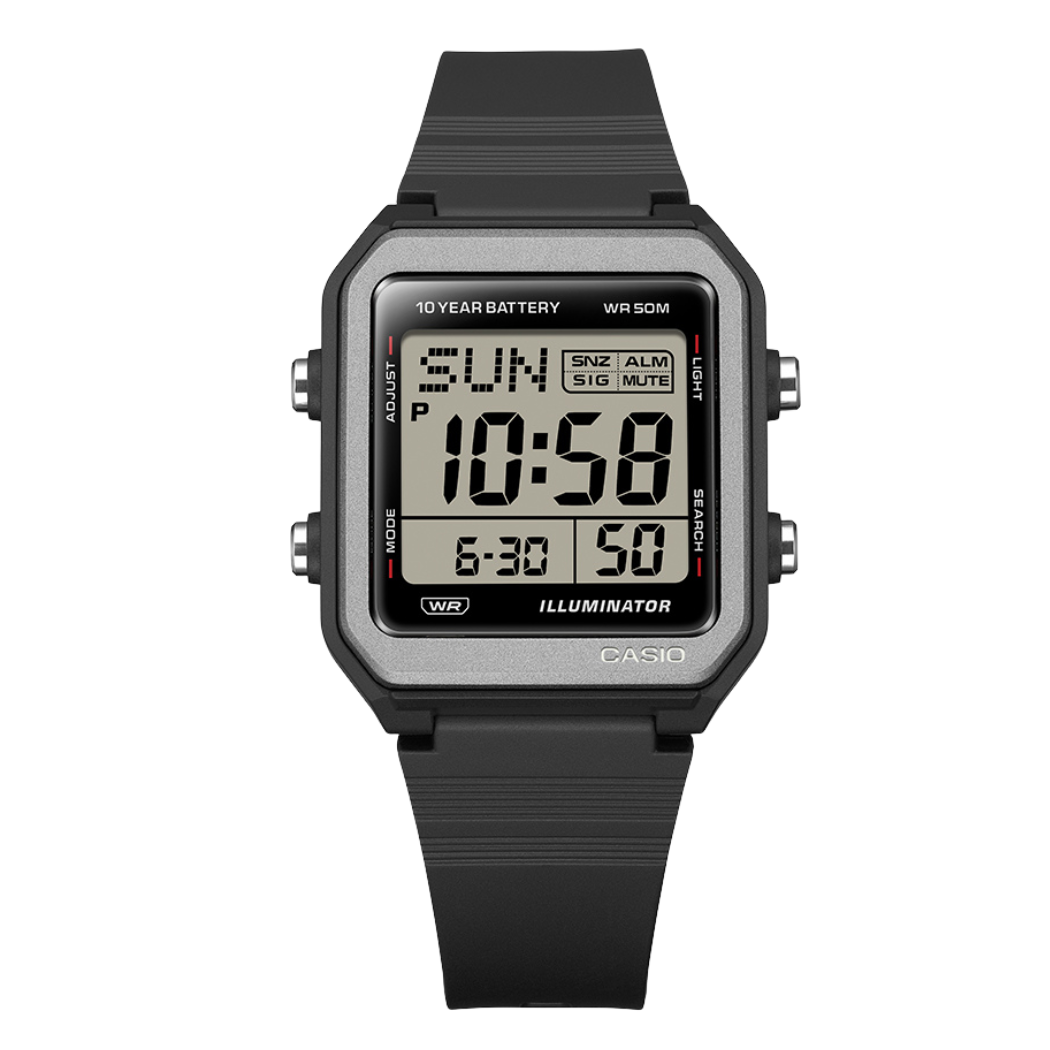 Casio Black Dial Unisex Watch - W-221H-1AVDF
