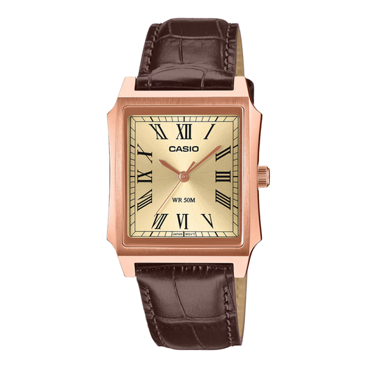 Casio Gold Dial Gents Watch - MTP-B190RGL-9BVDF