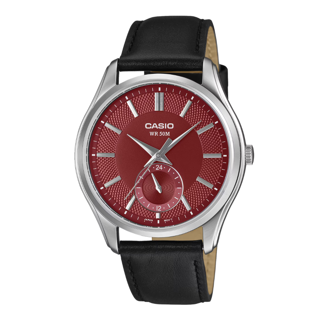 Casio Red Dial Gents Watch - MTP-B315L-4AVDF