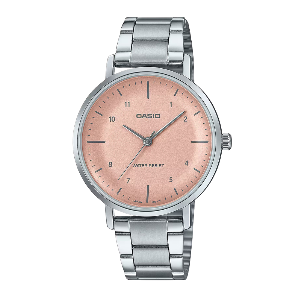 Casio Peach Dial Ladies Watch - LTP-VT03D-4BDF