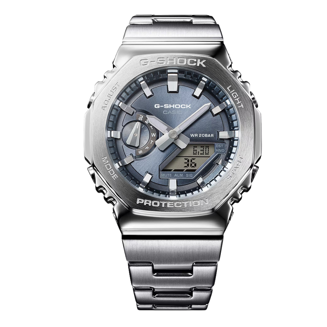 Casio G-Shock Grey Dial Gents Watch - GM-2110D-8ADR