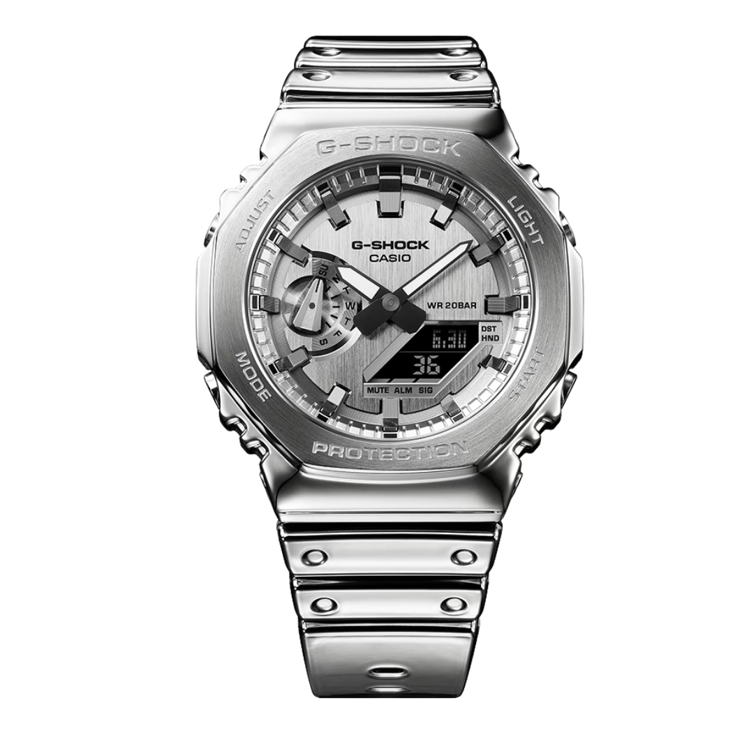 Casio G-Shock Silver Dial Gents Watch - GM-2100YM-8ADR