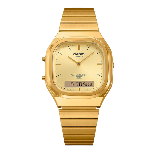 Casio Vintage Gold Dial Ladies Watch - AQ-240EG-9ADF