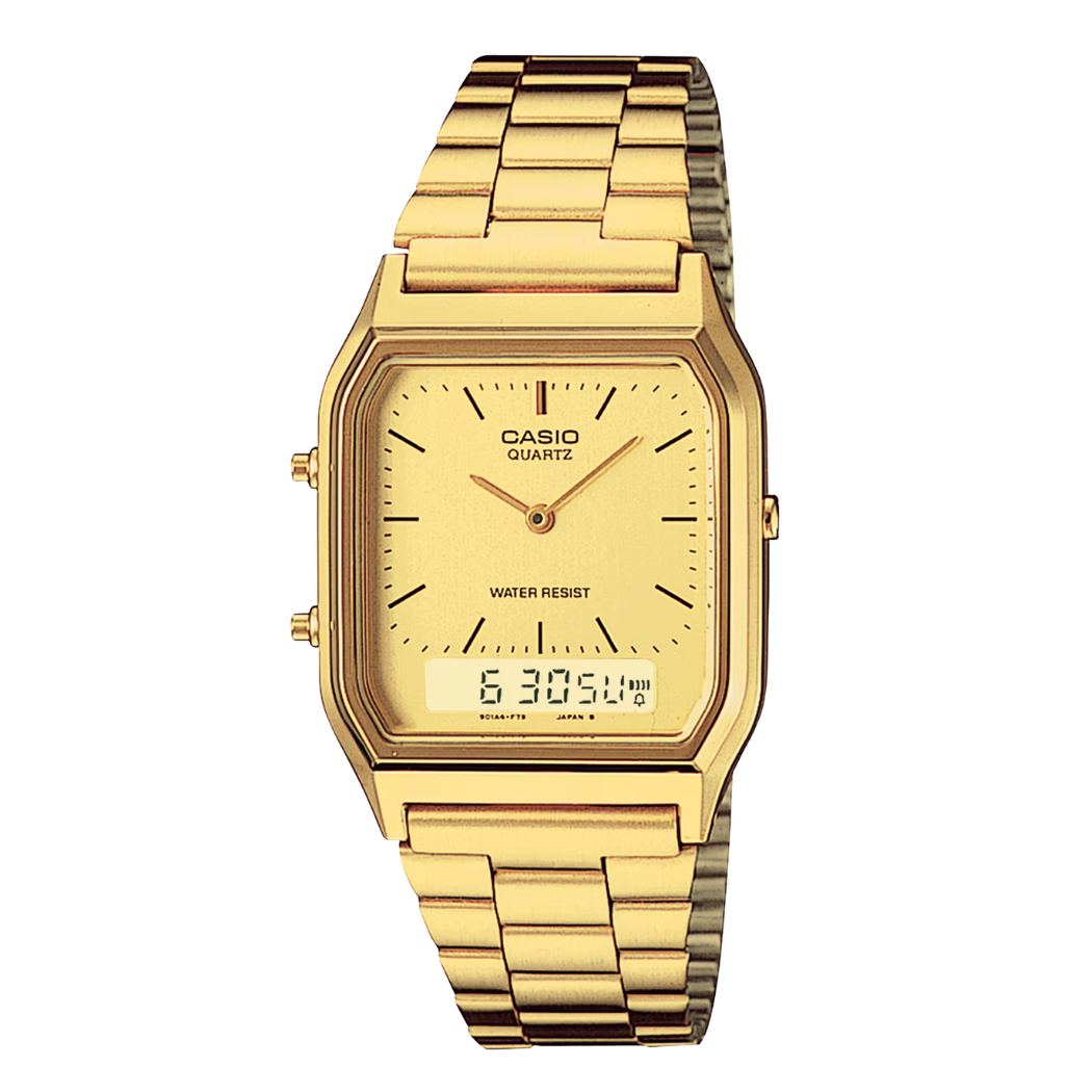 Casio Vintage Gold Dial Ladies Watch - AQ-230GA-9DMQ