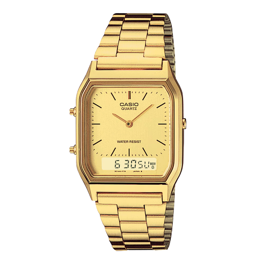 Casio Vintage Gold Dial Ladies Watch - AQ-230GA-9DMQ