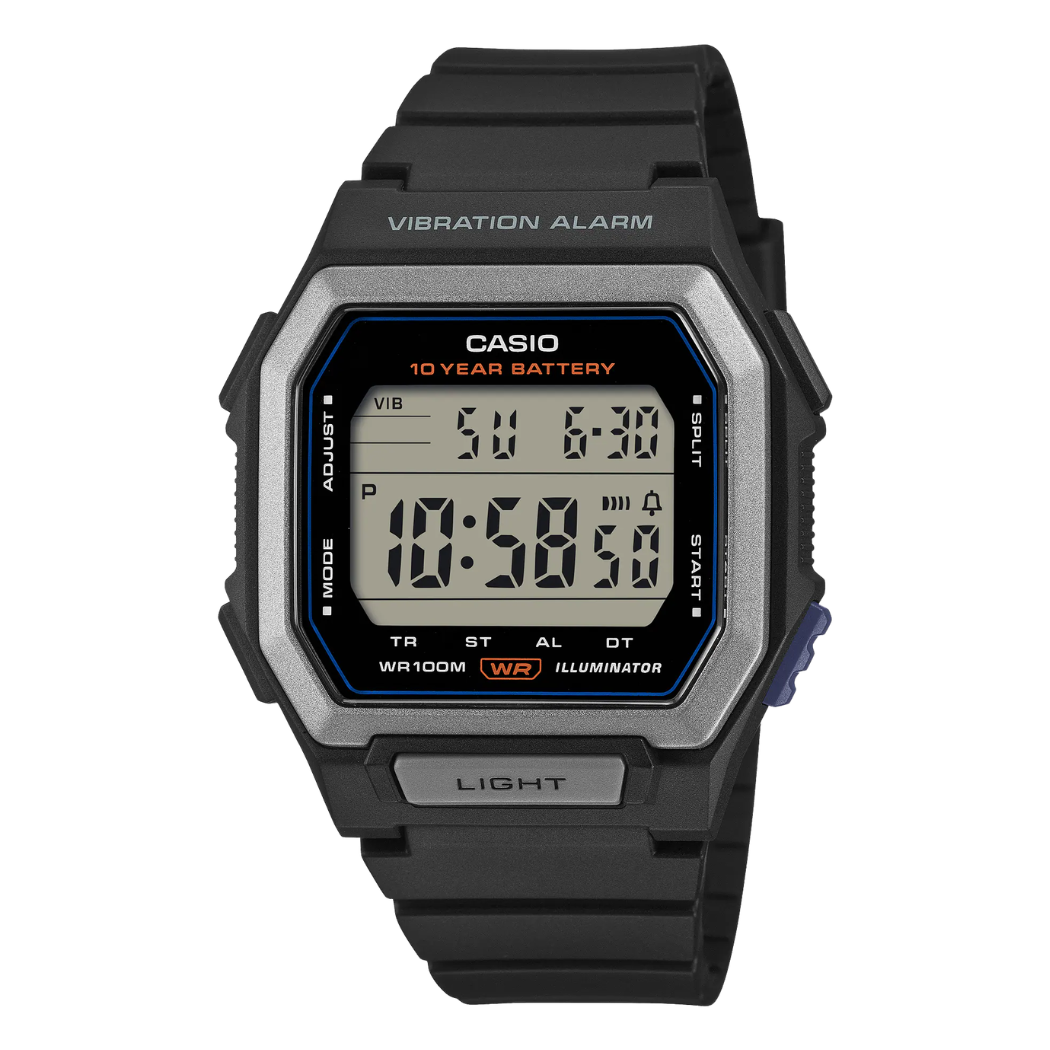 Casio Black Dial Gents Watch - W-738H-1AVDF