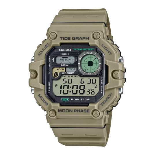 Casio Illuminator Black Dial Gents Watch - WS-1700H-5AVDF