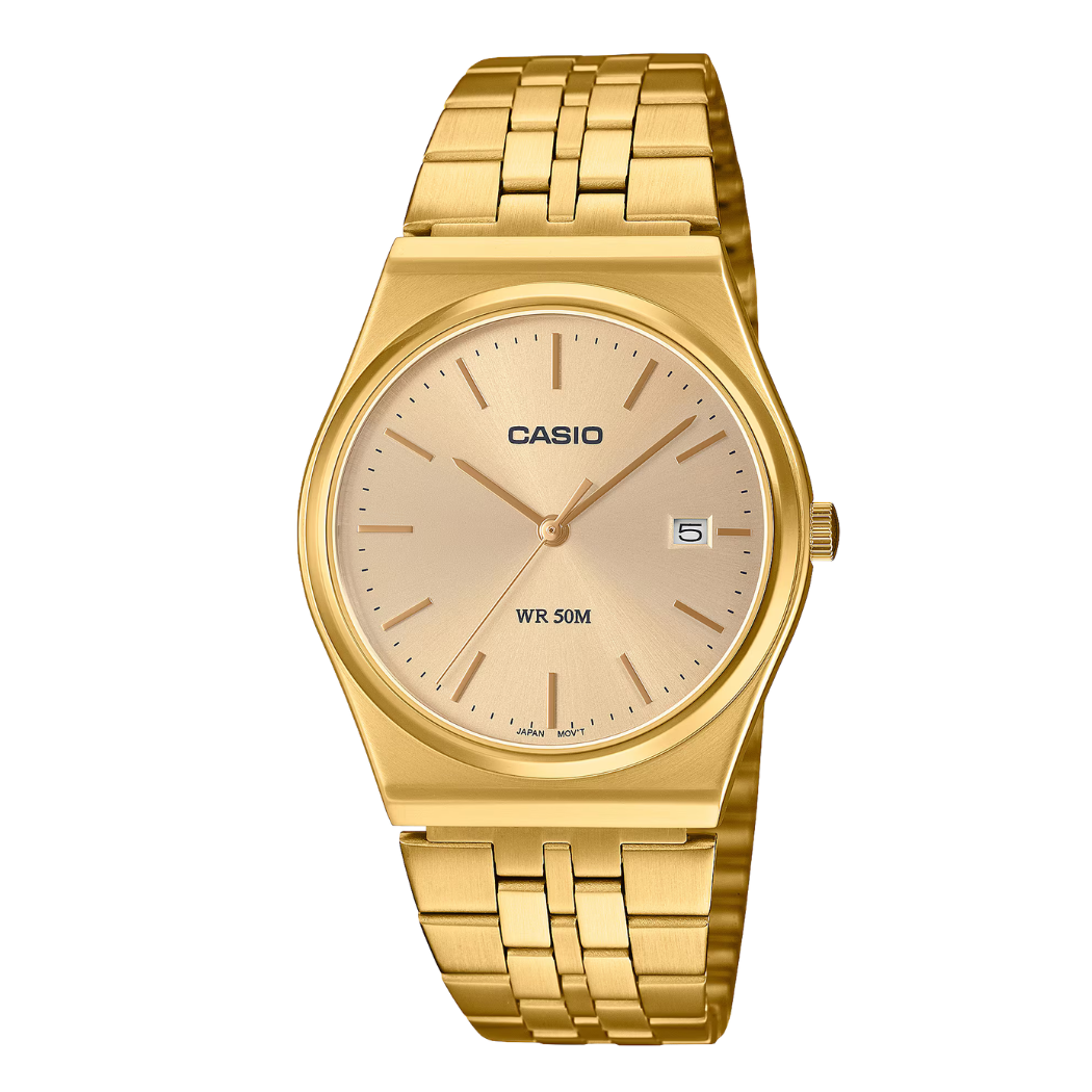 Casio Gold Dial Gents Watch - MTP-B145G-9AVDF