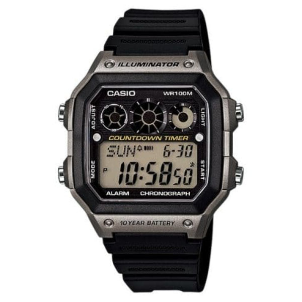 Casio Illuminator Black Dial Gents Watch - AE-1300WH-8AVDF