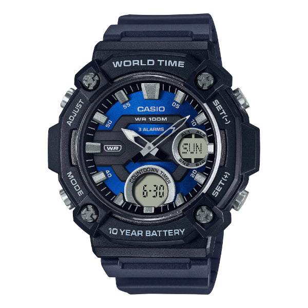 Casio Illuminator Blue Dial Gents Watch - AEQ-120W-2AVDF