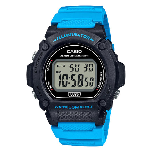 Casio Illuminator Black Dial Gents Watch - W-219H-2A2VDF