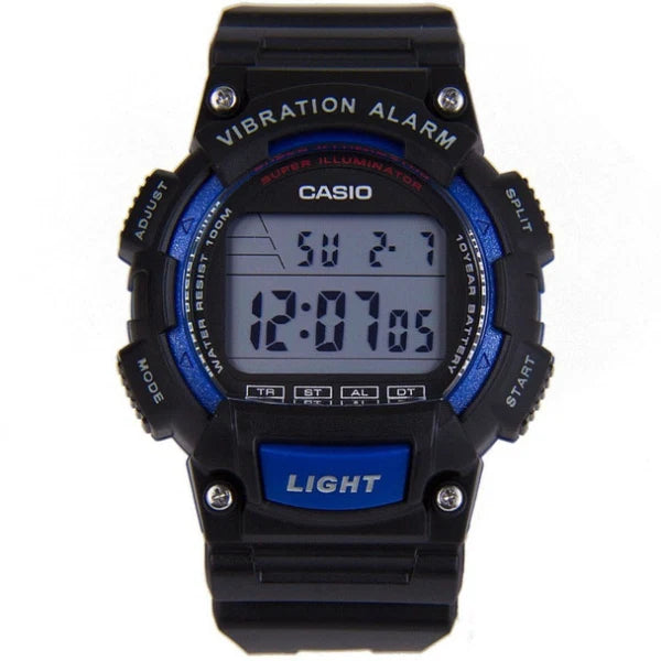 Casio Illuminator Grey Dial Gents Watch - W-736H-1AVDF