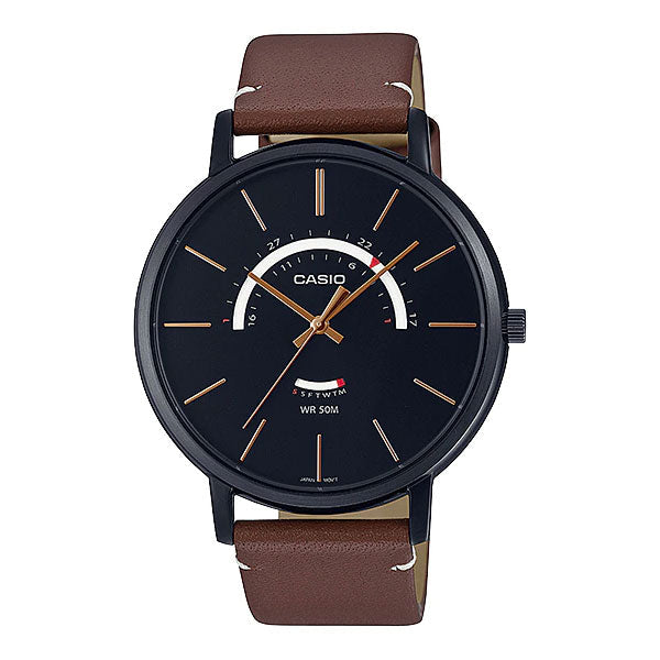 Casio Black Dial Gents Watch - MTP-B105BL-1AVDF