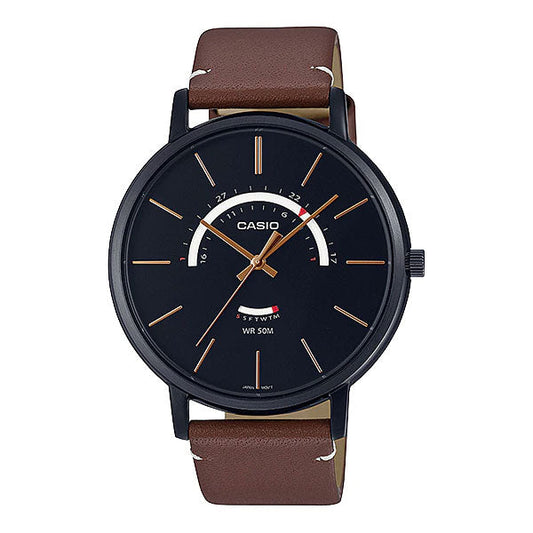 Casio Black Dial Gents Watch - MTP-B105BL-1AVDF