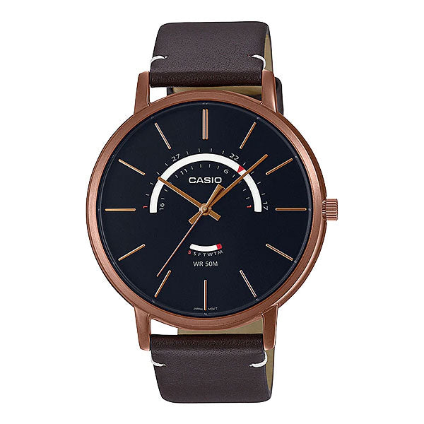 Casio Black Dial Gents Watch - MTP-B105RL-1AVDF