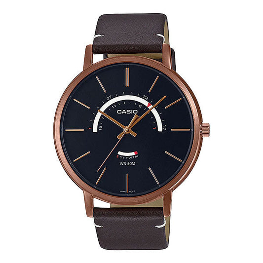 Casio Black Dial Gents Watch - MTP-B105RL-1AVDF
